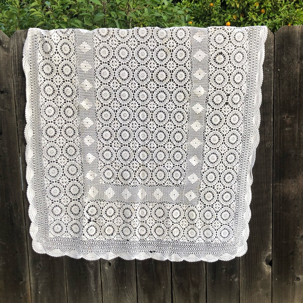 Vintage lace tablecloth